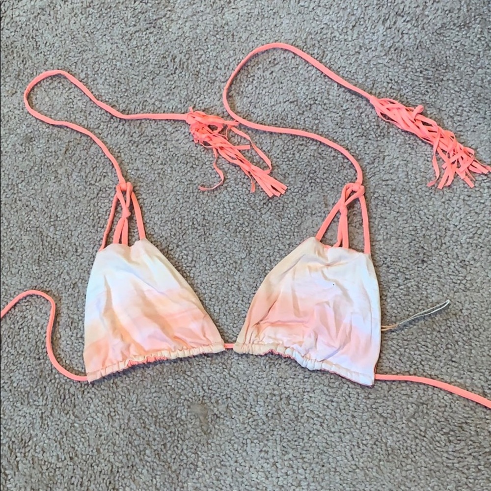 Reversible String Pom-Pom Bikini Top Triangle - image 1